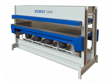 Горячий пневматический пресс Korst GPP-3015 для склеивания и облицовки заготовок
